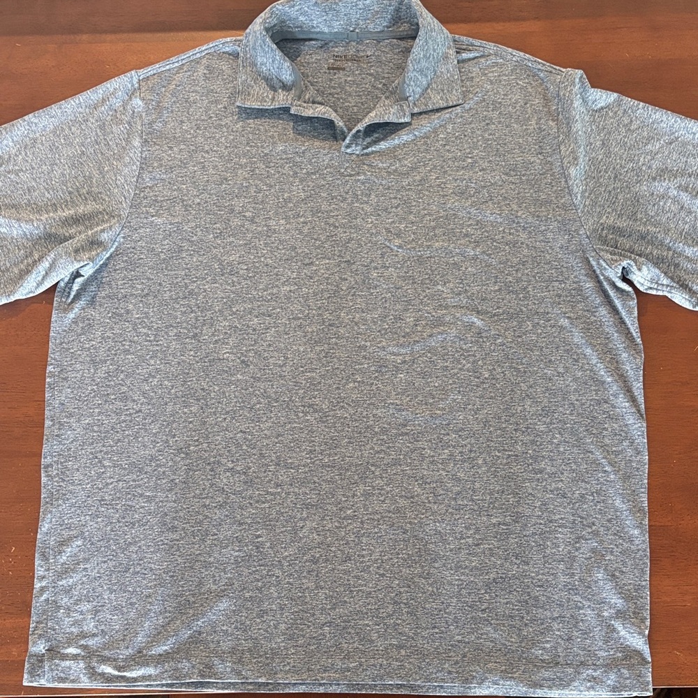 Men's Heathered Blue Performance Polo Shirt